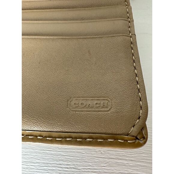 Coach patent leather camel tan women’s wallet size 8”x4” #M-1371 - Picture 4 of 10